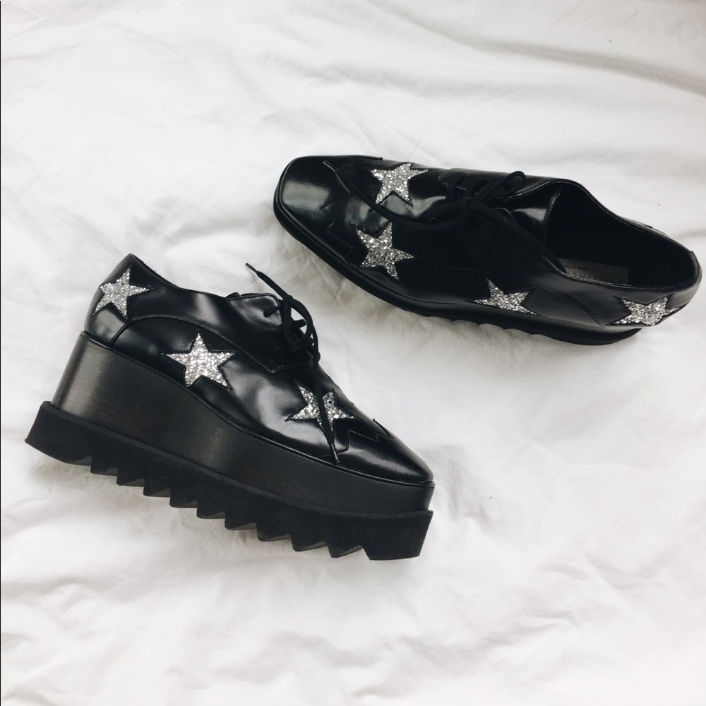 Stella McCartney Black Elyse Star Shoes
